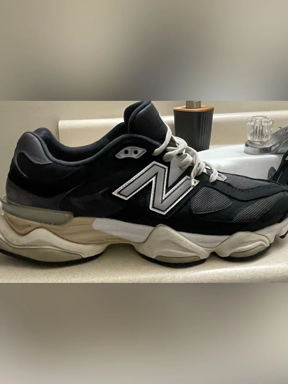 New Balance Black and White Men's Athletic Sneakers